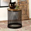 Natural and Black Accent Table