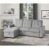 Carolina Reversible Sectional w/ Pull-out Bed (Light Gray)