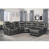 Putnam Modular Power Reclining Sectional w/ Right Chaise (Gray)