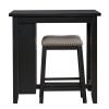 Brook Creek 3 Piece Counter Height Dinette (Black)