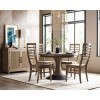 Modern Forge Lindale Round Dining Room Set w/ Canton Ladder Back Chairs