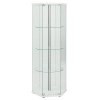 Hexagon Shaped Curio Cabinet (White)