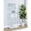Delphinium White Curio Cabinet