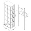 Delphinium White Curio Cabinet