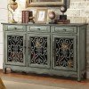 Antique Green Accent Cabinet