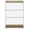 Denia Shoe Cabinet (Antique Pine and White)