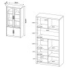 Riva Tall Display Cabinet w/ LED Lighting