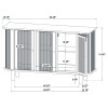 Ervine 3-Door Rope Panel Accent Cabinet