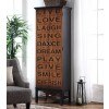 Rich Brown and Black Tall Cabinet
