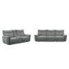 Tesoro Power Reclining Living Room Set w/ Power Headrests (Dark Gray)