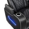 Fairway Black Power Recliner w/ Power Headrest and LED Lighting