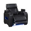 Fairway Black Power Recliner w/ Power Headrest and LED Lighting