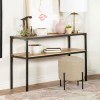 Natural and Black Console Table