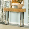 Natural and Silver Console Table
