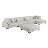 Tinley Beige 5-Piece Modular Sectional w/ Chaise and Ottoman