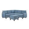 Garren 6-Piece Sectional w/ Storage and Ottoman