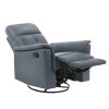 Bristow Blue Gray Swivel Glider Recliner
