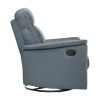 Bristow Blue Gray Swivel Glider Recliner