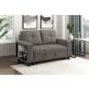Robinson Dark Brown Loveseat w/ Pull-Out Bed and Shelves