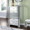 Noralie Five Drawer Mirrored Console Table
