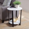 Taurus 20 Inch Accent Table (White/ Black)