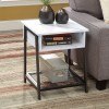 Taurus 22 Inch Accent Table (White/ Black)