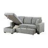 Waitsfield Gray Left Chaise Sectional w/ Pull-Out Bed