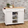 Tullarick Kitchen Cart (Natural/White)