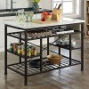 Lanzo Kitchen Cabinet (Gunmetal)