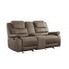 Shola Reclining Loveseat w/ Console (Brown)