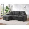 McCafferty Left Chaise Sectional w/ Pull-Out Bed and Hidden Storage (Dark Gray)