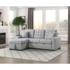 McCafferty Left Chaise Sectional w/ Pull-Out Bed and Hidden Storage (Light Gray)