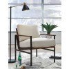 Tilden Accent Chair (Ivory and Brown)
