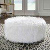 Galice Oversized Accent Ottoman (White)