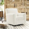 Herstow Swivel Glider Accent Chair (Ivory)