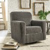 Herstow Swivel Glider Accent Chair (Charcoal)