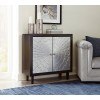 Ronlen Accent Cabinet (Brown and Silver)