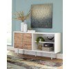 Shayland Accent Cabinet (White and Brown)