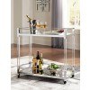 Chaseton Bar Cart (Clear and Silver)