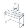 Coleen Vanity Set w/ Mirror and Stool (Chrome)