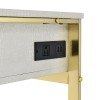 Myles Vanity Set w/ Mirror (Antique White/ Champagne)