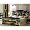 Aida Panel Bed (Black and Gold)