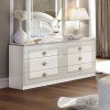 Aida Double Dresser (White and Silver)