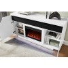 Aileen White 66 Inch Entertainment Unit W Led Speakers Crystal Inserts And Pop Up Center Doors