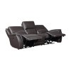 Alexandria Chocolate Leather Power Reclining Living Room Set