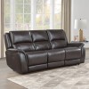 Alexandria Chocolate Leather Power Reclining Living Room Set