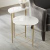 Patna White Marble Top Side Table