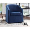Arlo Upholstered Swivel Chair (Indigo)