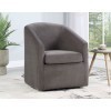 Arlo Upholstered Swivel Chair (Fog)
