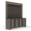 Ascent 90 Inch TV Console w/ Hutch and Back Panel